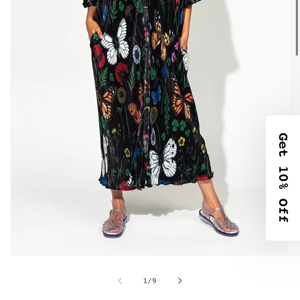 LALA Original So Far So Good Oversized Plissé Dress in Folklore Florals